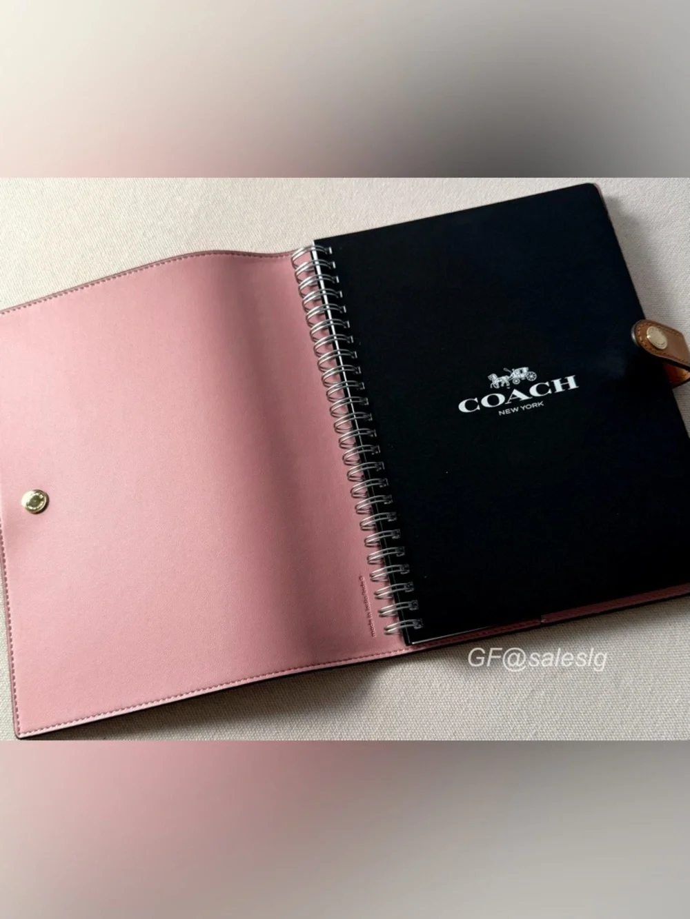 Coach notebook Gift Set Boxed Signature Powder pink/Gold Ready Gift Bundle NWT